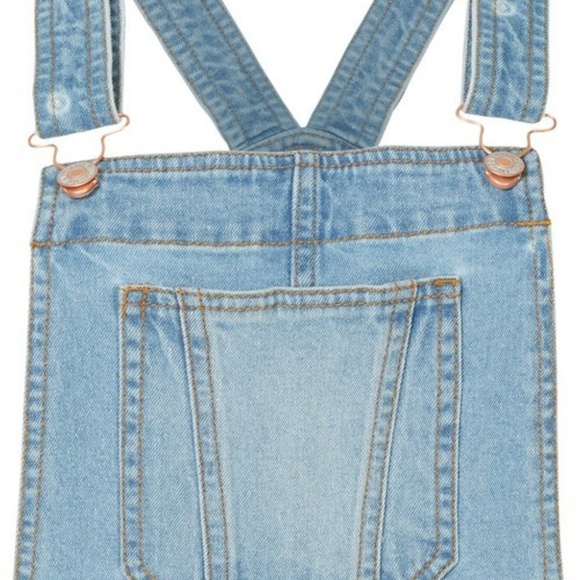 distressed Ripped Frayed hem denim overall shorts - Picture 5 of 8